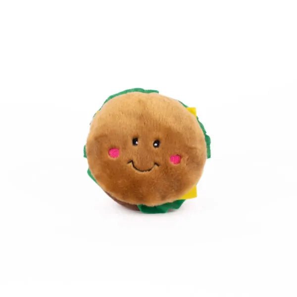 NomNomz Squeaker Toy  Hamburger - ZippyPaws