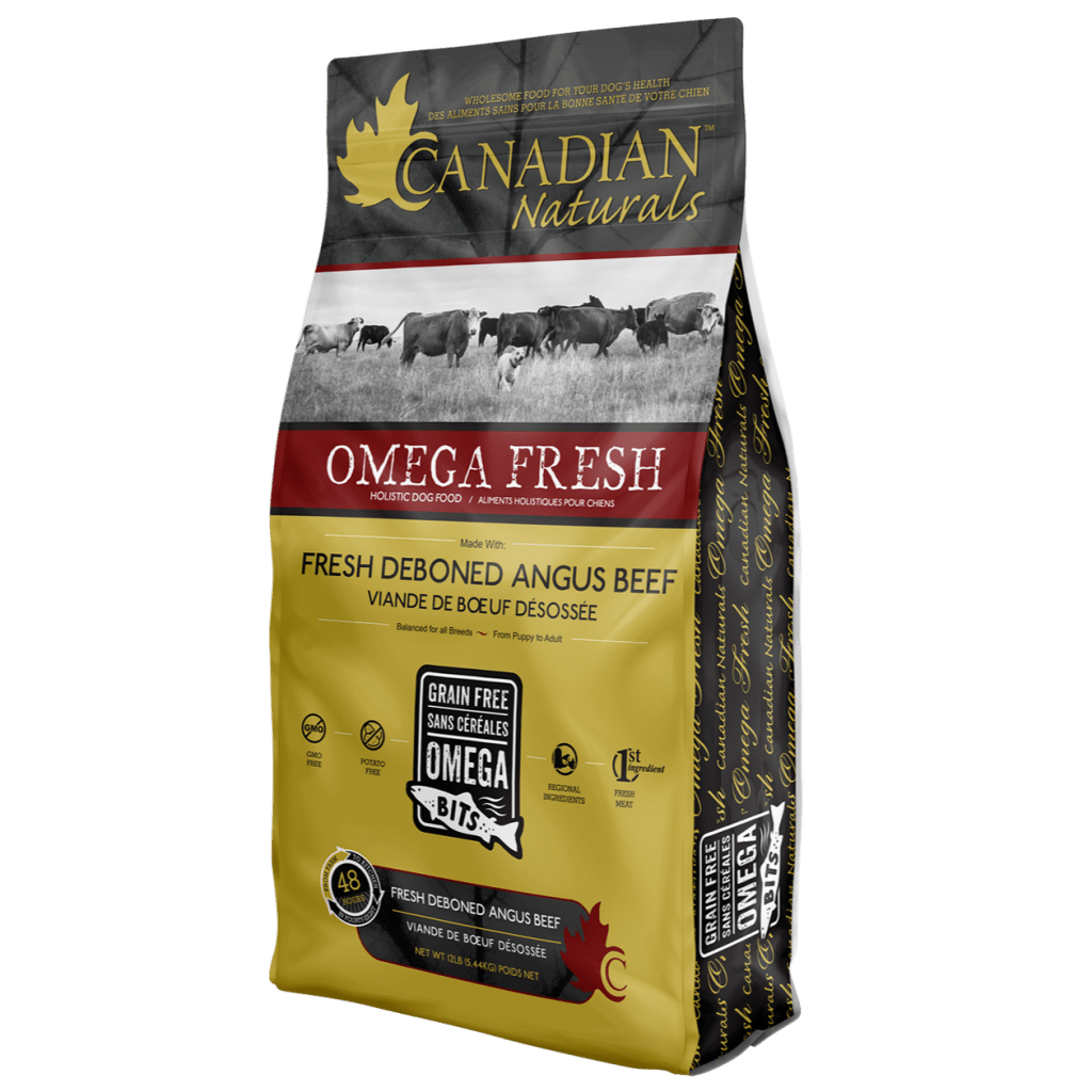 Omega Fresh Deboned Angus Beef Recipe for Dogs - Dry Dog Food - Canadian Naturals