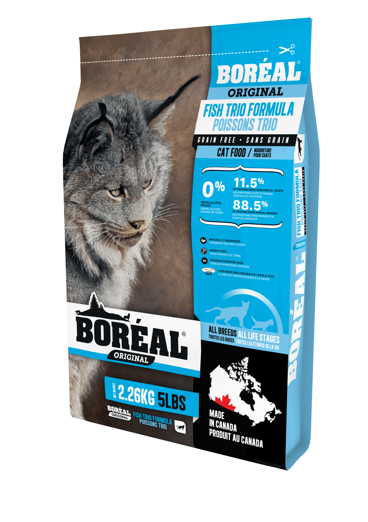 Original Fish Trio Grain Free - Dry Cat Food - BORÉAL