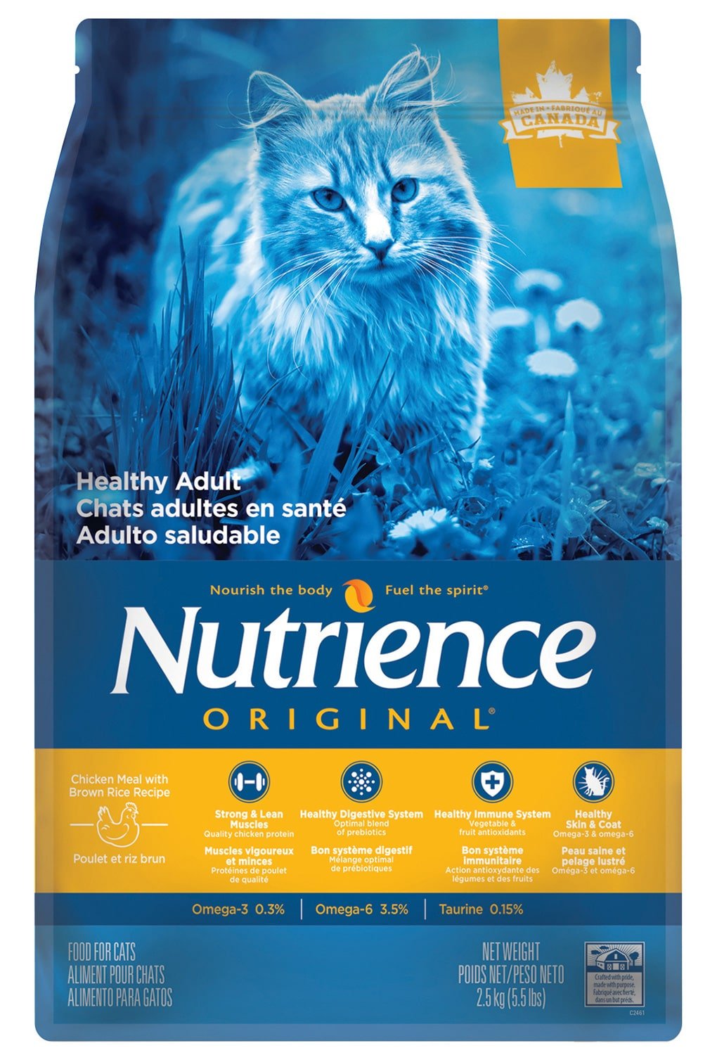 Original Healthy Adult – Chicken Meal with Brown Rice Recipe for Cats - Dry Cat Food - Nutirence