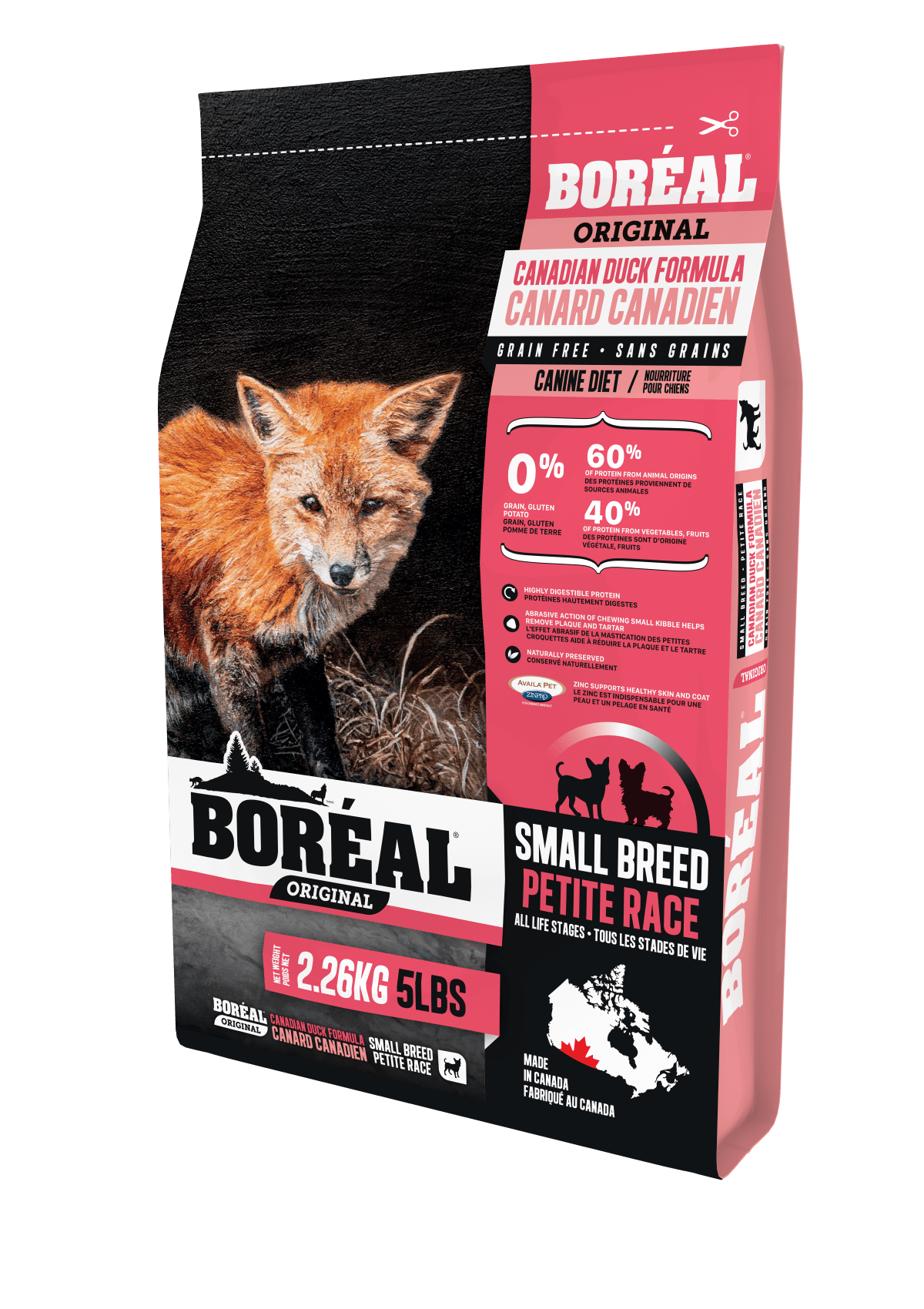 Original Small Breed Duck - Grain Free - Dry Dog Food - BORÉAL - PetToba-Boreal