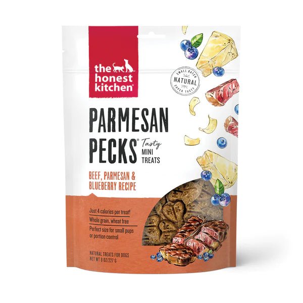 Parmesan Pecks: Beef & Blueberry - Dehydrated/Air-Dried Dog Treats - The Honest Kitchen