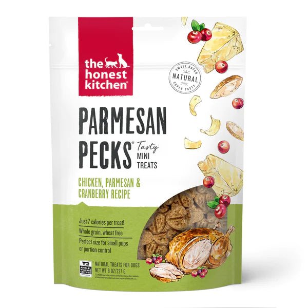 Parmesan Pecks: Chicken & Cranberry - Dehydrated/Air-Dried Dog Treats - The Honest Kitchen