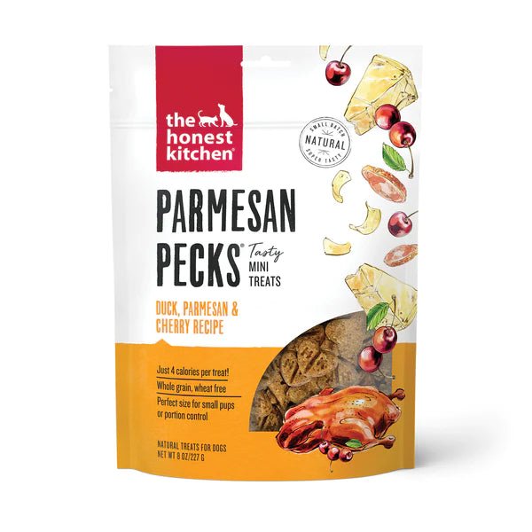 Parmesan Pecks: Duck & Cherry - Dehydrated/Air-Dried Dog Treats - The Honest Kitchen - PetToba-The Honest Kitchen