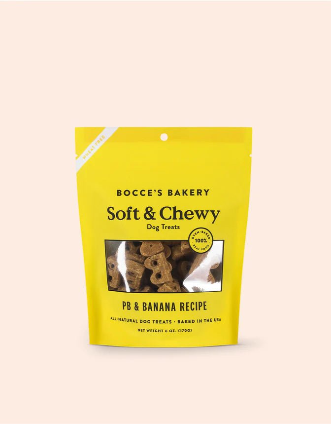 Peanut Butter & Banana Soft & Chewy Treats - Dog Treats - Bocce's