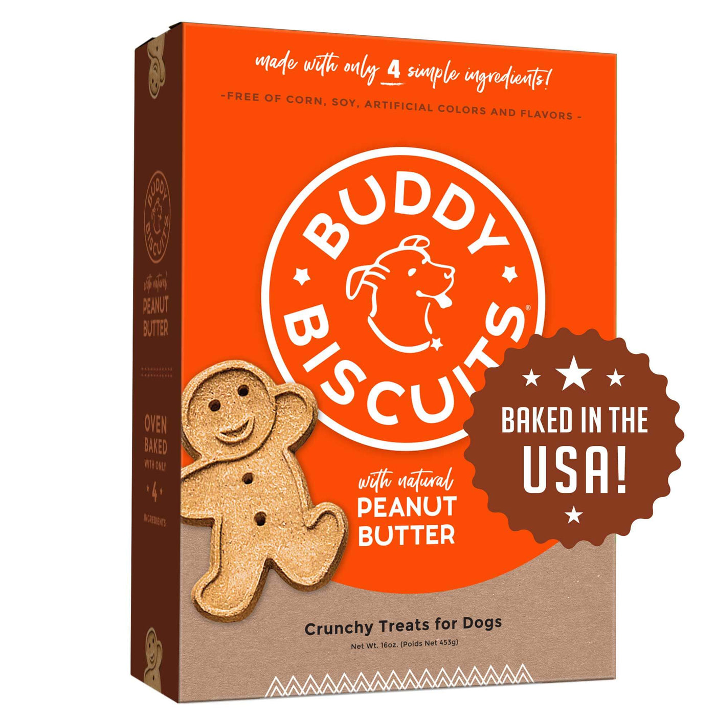 Peanut Butter Healthy Whole Grain Oven Baked Dog Treats - Buddy Biscuits - PetToba-Buddy Biscuits