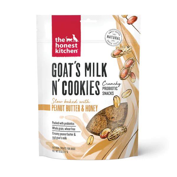 Peanut Butter & Honey Goat's Milk N' Cookies - Dehydrated/Air-Dried Dog Treats - The Honest Kitchen