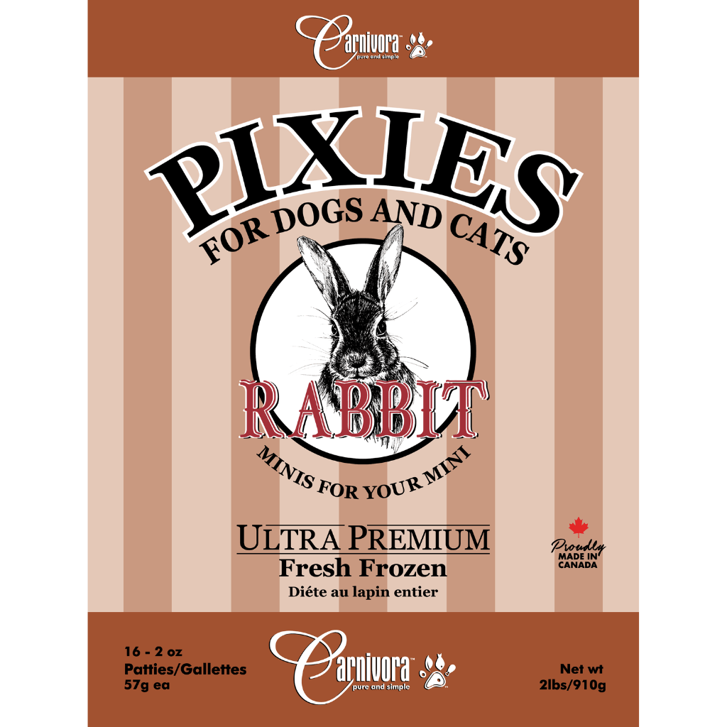 Pixies Rabbit Pixies Rabbit Diet - Frozen Raw Dog & Cat Food - Carnivora β PetToba