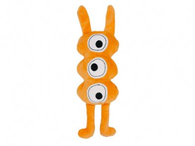 Plush Dog Toy Monster Atomic Orange 11" - Dog Toy - Bud'z
