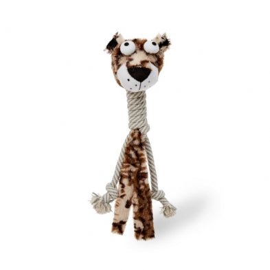 Plush Dog Toy with Cotton Long Neck 15'' Jaguar - Dog Toy - Bud'z