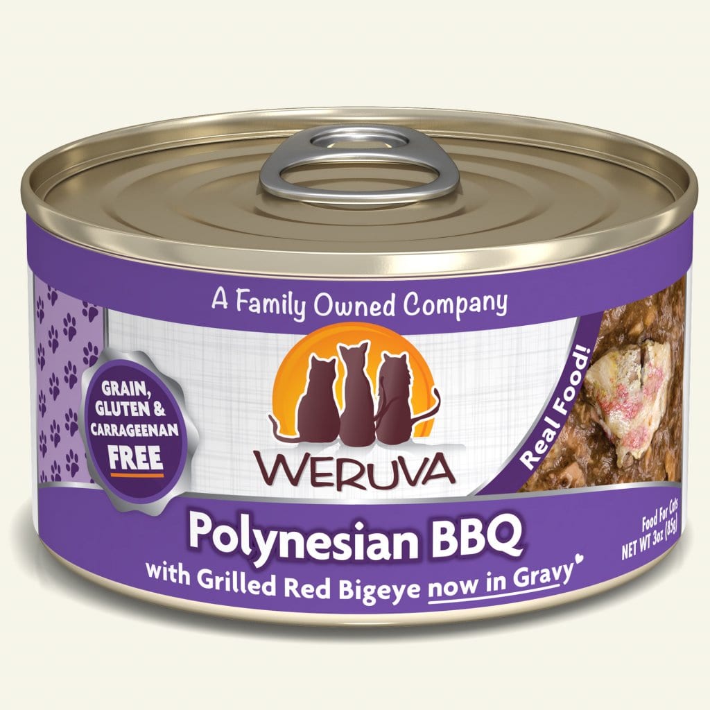 Polynesian BBQ (Grilled Red Bigeye in Gravy) Canned Cat Food (3.0 oz Can/5.5 oz Can/10.0 oz Can) - Weruva - PetToba-Weruva