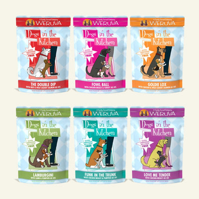 Pooch Pouch Party Variety Pack Dog Food Pouch 2.8 oz - Dogs in the Kitchen - PetToba-Dogs in the Kitchen