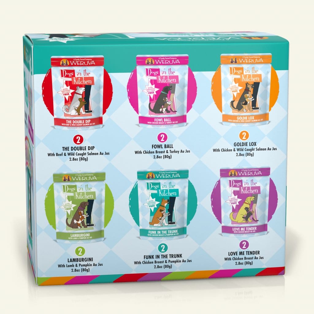 Pooch Pouch Party Variety Pack Dog Food Pouch 2.8 oz - Dogs in the Kitchen - PetToba-Dogs in the Kitchen