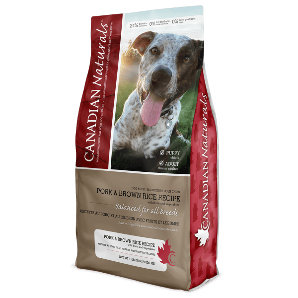 Pork & Brown Rice Recipe for Dogs - Dry Dog Food - Canadian Naturals