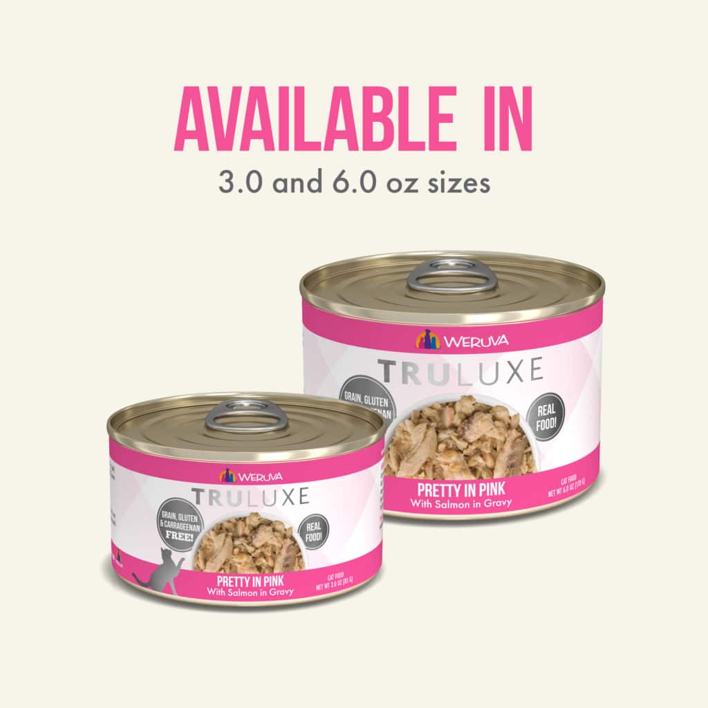 Pretty in Pink (Salmon in Gravy) Canned Cat Food (3.0 oz Can/6 oz Can) - TruLuxe - PetToba-Truluxe