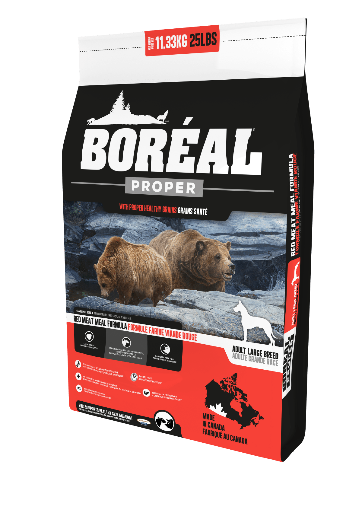 Proper Large Breed Red Meat - Low Carb Grains - Dry Dog Food - BORÉAL - PetToba-Boreal