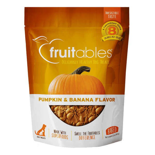 Pumpkin & Banana Crunchy Dog Treats - Fruitables