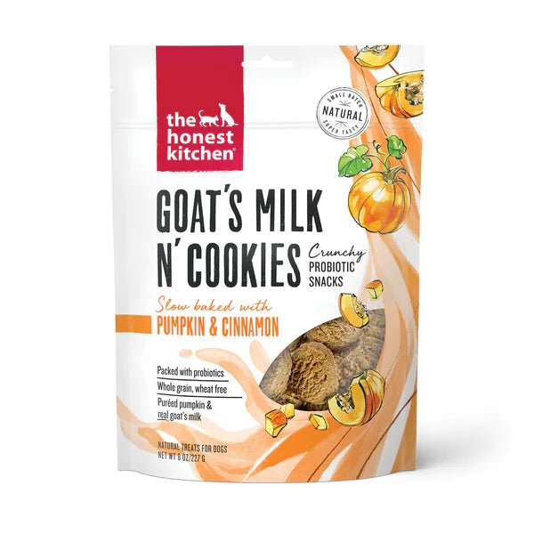 Pumpkin & Cinnamon Goat's Milk N' Cookies - Dehydrated/Air-Dried Dog Treats - The Honest Kitchen