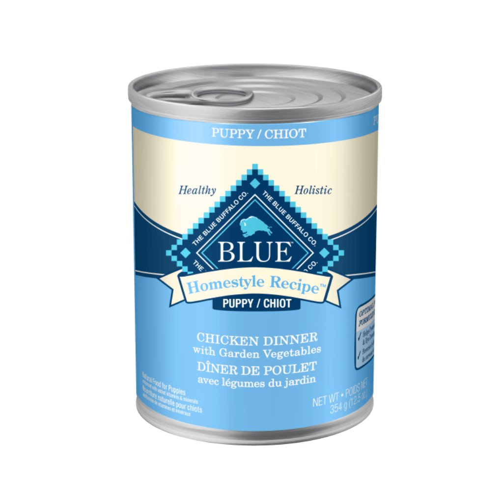 Puppy Chicken Dinner with Garden Vegetables 12.5 oz Cans - Wet Dog Food - Blue Buffalo