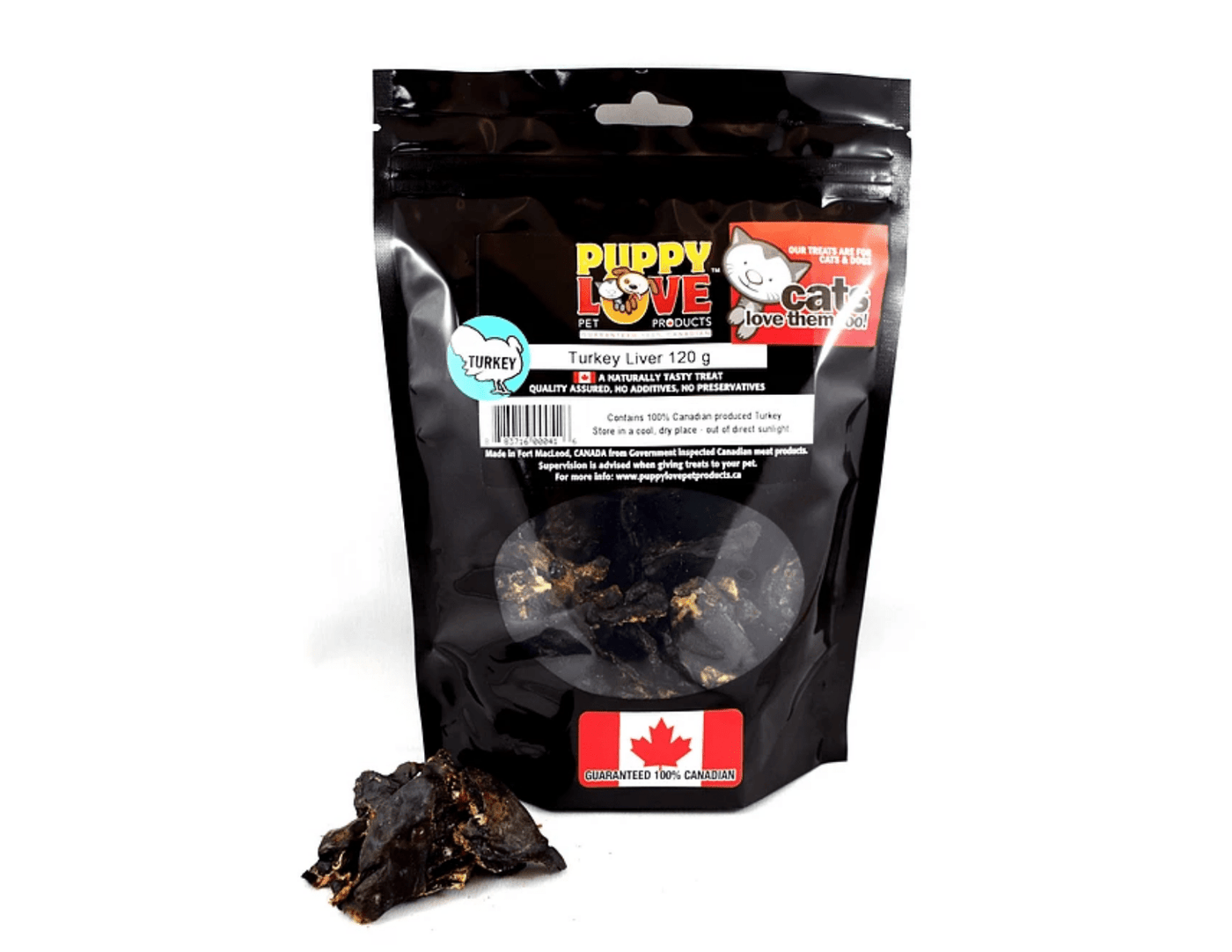 Puppy Love - Turkey Liver 120g/4.2 oz.  for Cats and Dogs