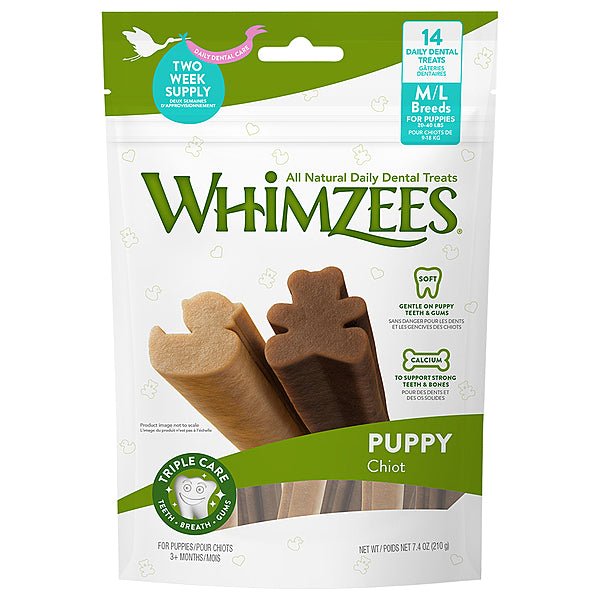 Puppy Stix Daily Medium for Large Breed Dogs 14PK - Whimzees®