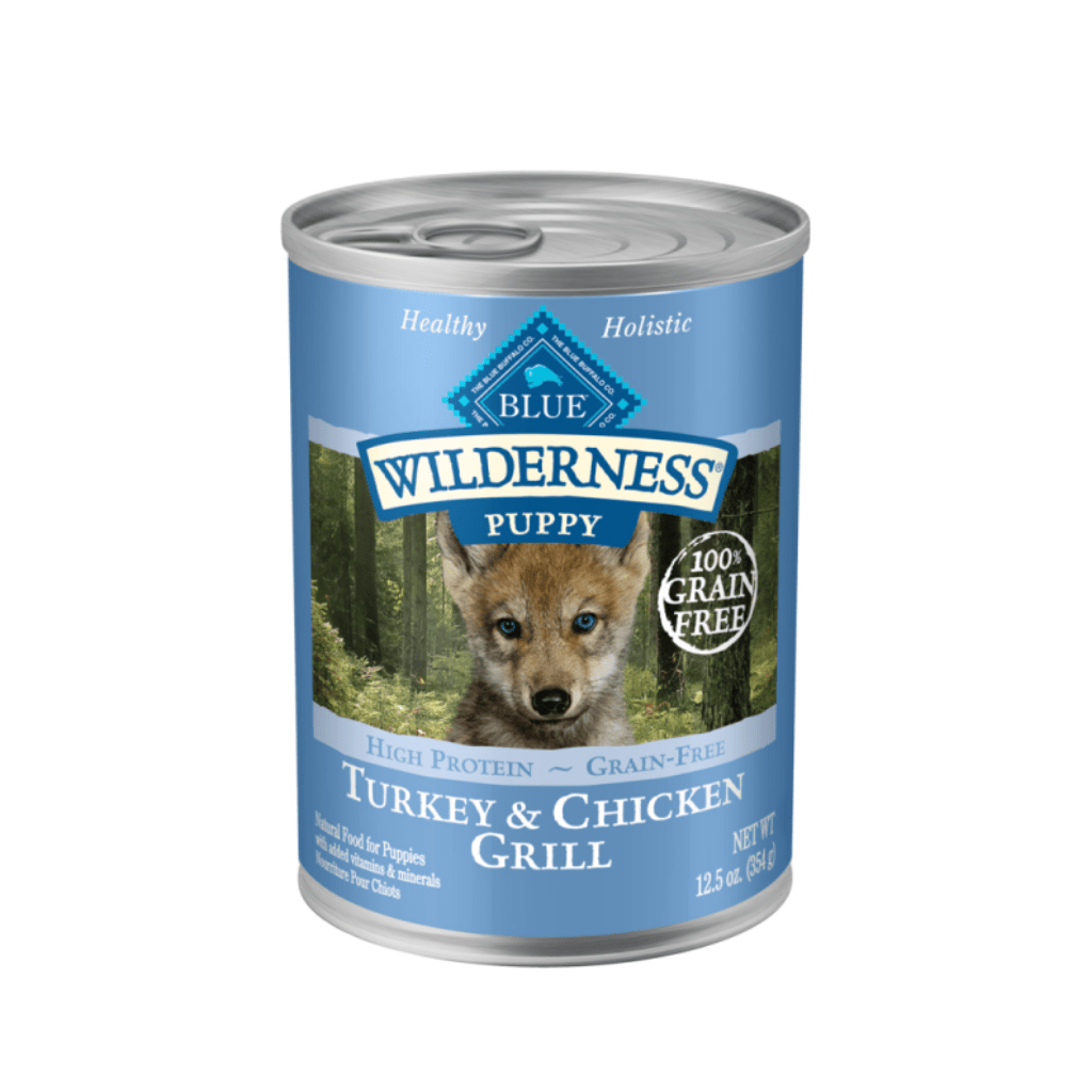 Puppy Turkey and Chicken Grill 12.5 oz Cans - Wet Dog Food - Blue Buffalo - PetToba-Blue Buffalo