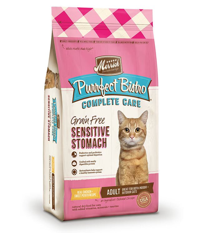 Purrfect Bistro Complete Care Sensitive Stomach Recipe - Dry Cat Food - Merrick - PetToba-Merrick