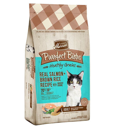 Purrfect Bistro Healthy Grains Real Salmon + Brown Rice Recipe - Dry Cat Food - Merrick - PetToba-Merrick