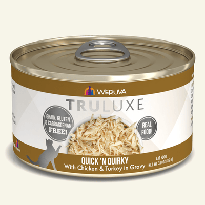 Quick 'N Quirky (Chicken & Turkey in Gravy) Canned Cat Food (3.0 oz Can/6 oz Can) - TruLuxe - PetToba-Truluxe