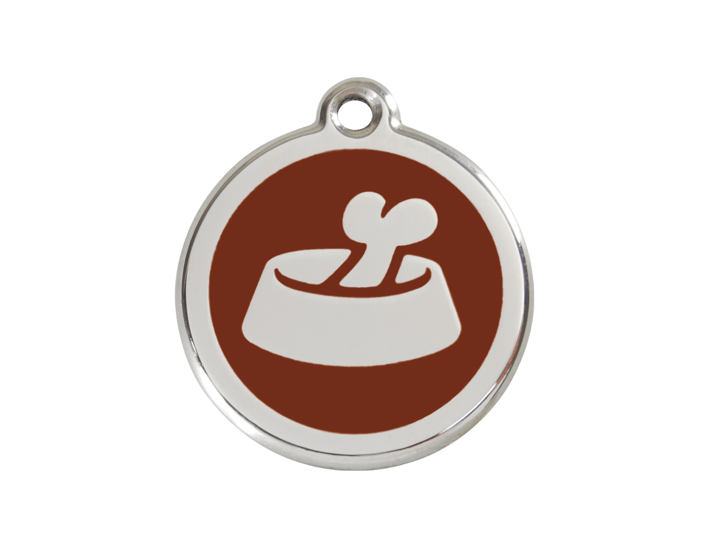 Red Dingo ID Tags - Bone in Bowl - PetToba-Red Dingo Dog Tags