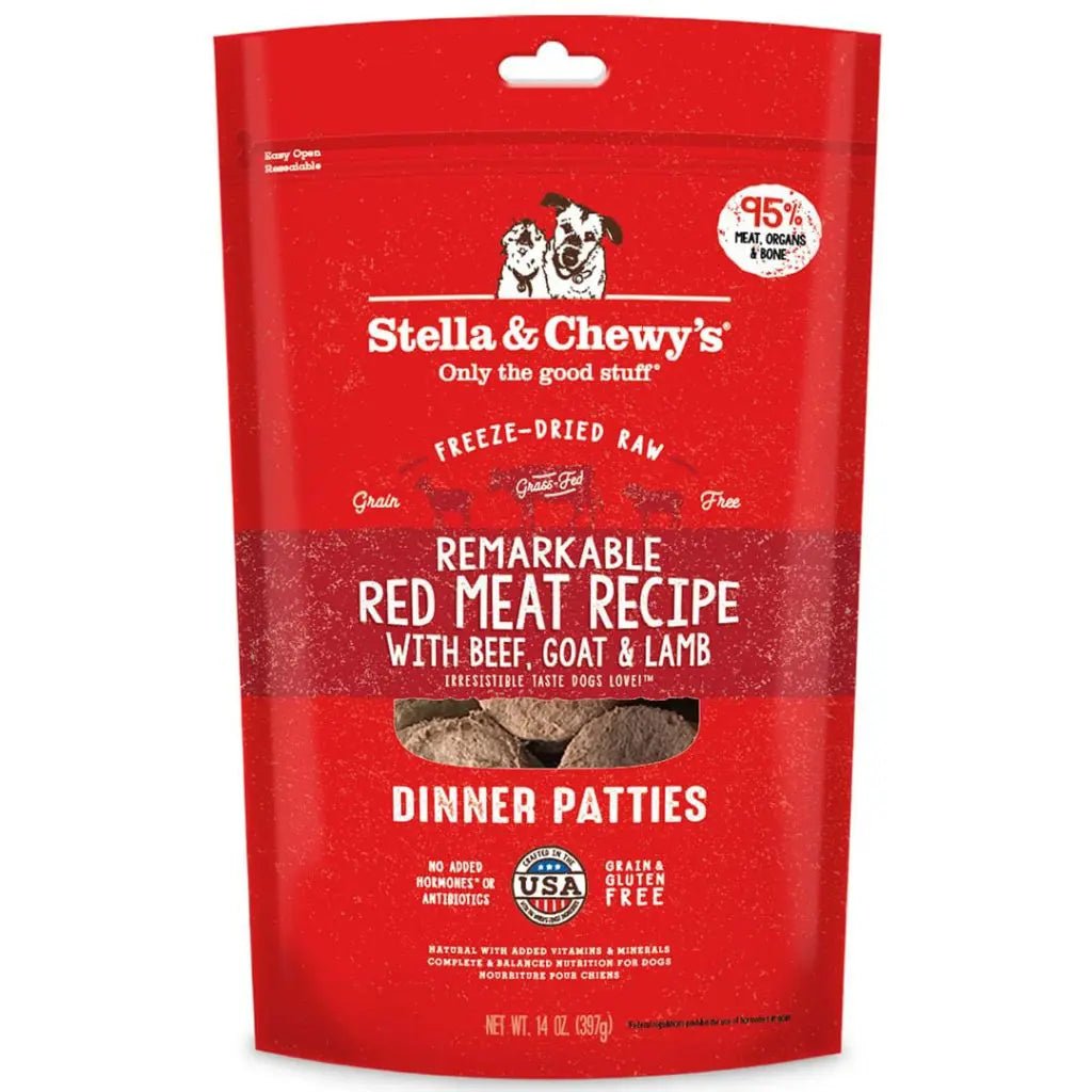 Remarkable Red Meat Freeze-dried Raw Dinner Patties - Freeze Dried Raw Dog Food - Stella & Chewy's