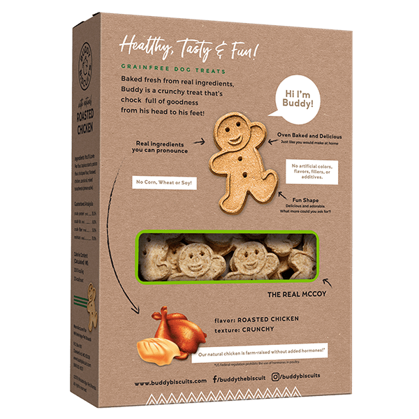 Roasted Chicken Grain Free Oven Baked Dog Treats 14 oz - Buddy Biscuits - PetToba-Buddy Biscuits