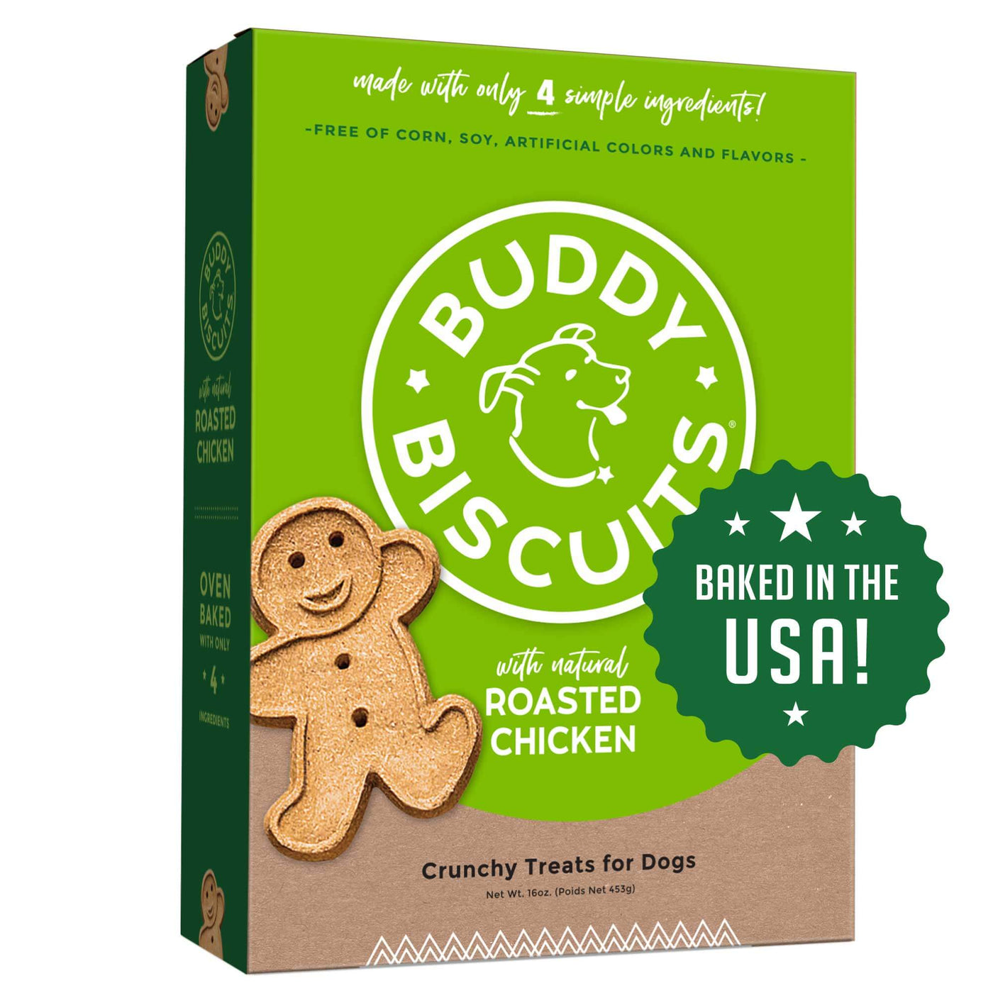 Roasted Chicken Healthy Whole Grain Oven Baked  Dog Treats - Buddy Biscuits