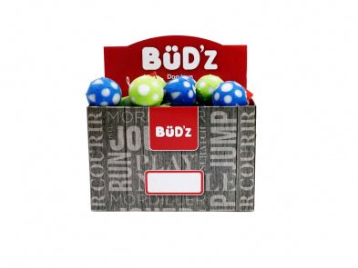 Rubber Display Small Full Balls Blue+Lime Green - Dog Toy - Bud'z