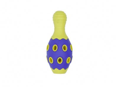 Rubber Dog Toy Astro Bowling Pin 6" Yellow - Dog Toy - Bud'z - PetToba-Bud'z