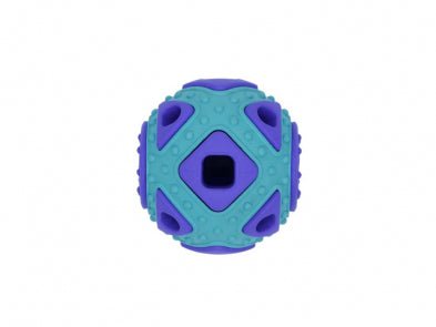 Rubber Dog Toy Astro Squared 2.5" Blue - Dog Toy - Bud'z