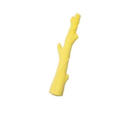 Rubber Foam Branch Yellow 11'' - Dog Toy - Bud'z