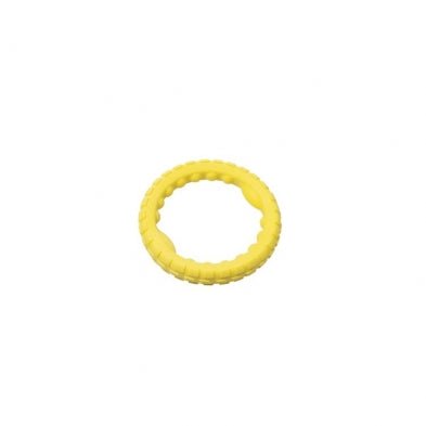 Rubber Ring Foam Yellow 7.5'' - Dog Toy - Bud'z