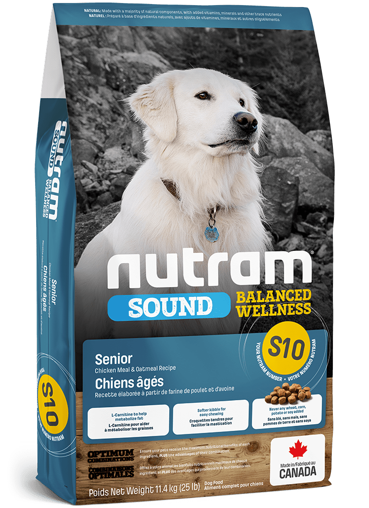 S10 Sound Balanced Wellness Senior Chicken Meal and Oatmeal Recipe - Dry Dog Food - Nutram