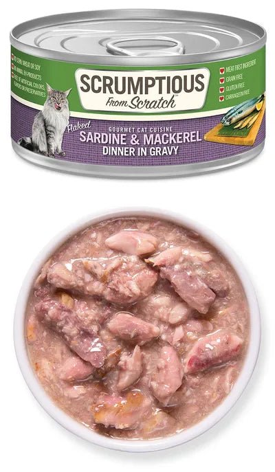Sardine and Mackerel - Dinner in Gravy - Wet Cat Food - Scrumptious