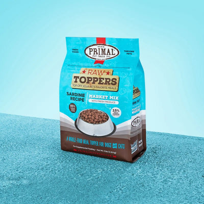 Sardine Raw Toppers Frozen - Market Mix 5 lb - Primal Pet Foods - PetToba-Primal Pet Foods