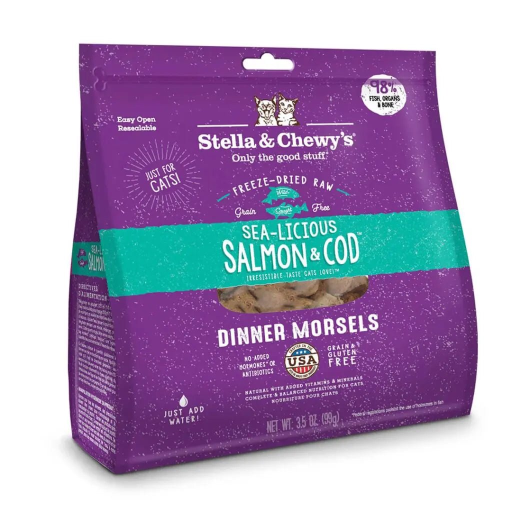 Sea-Licious Salmon & Cod Dinner Morsels - Freeze-Dried Raw Cat Food - Stella & Chewy's