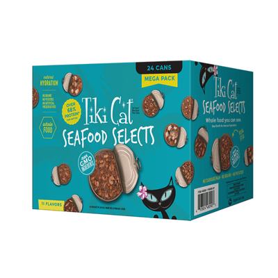 Seafood Selects Mega Pack 11-Flavor Wet Cat Food 24/2.8-3 oz- Tiki Cat