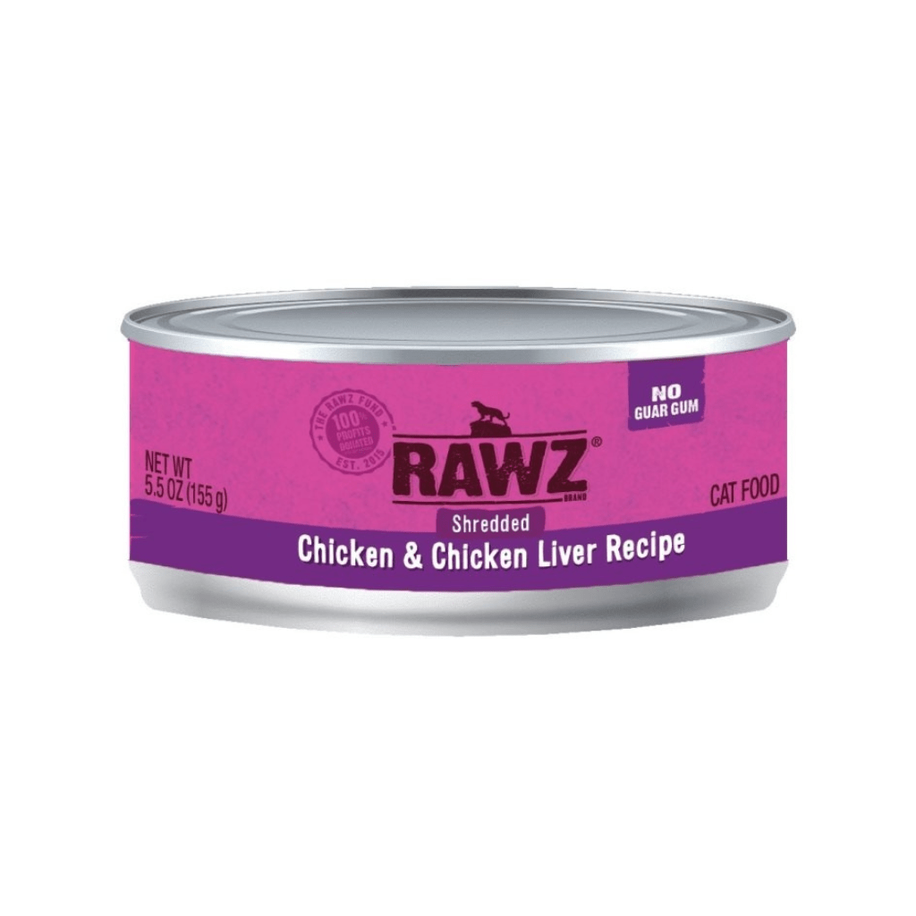 Shredded Chicken & Chicken Liver Wet Cat Food - Rawz