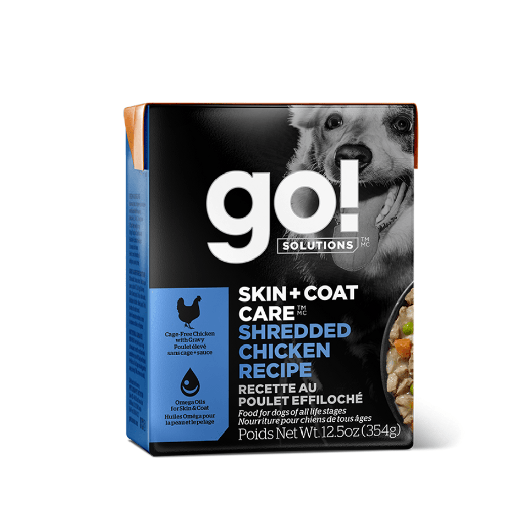 Skin + Coat Care Shredded Chicken 12/354g - Wet Dog Food - Go! Solutions - PetToba-Go! Solutions