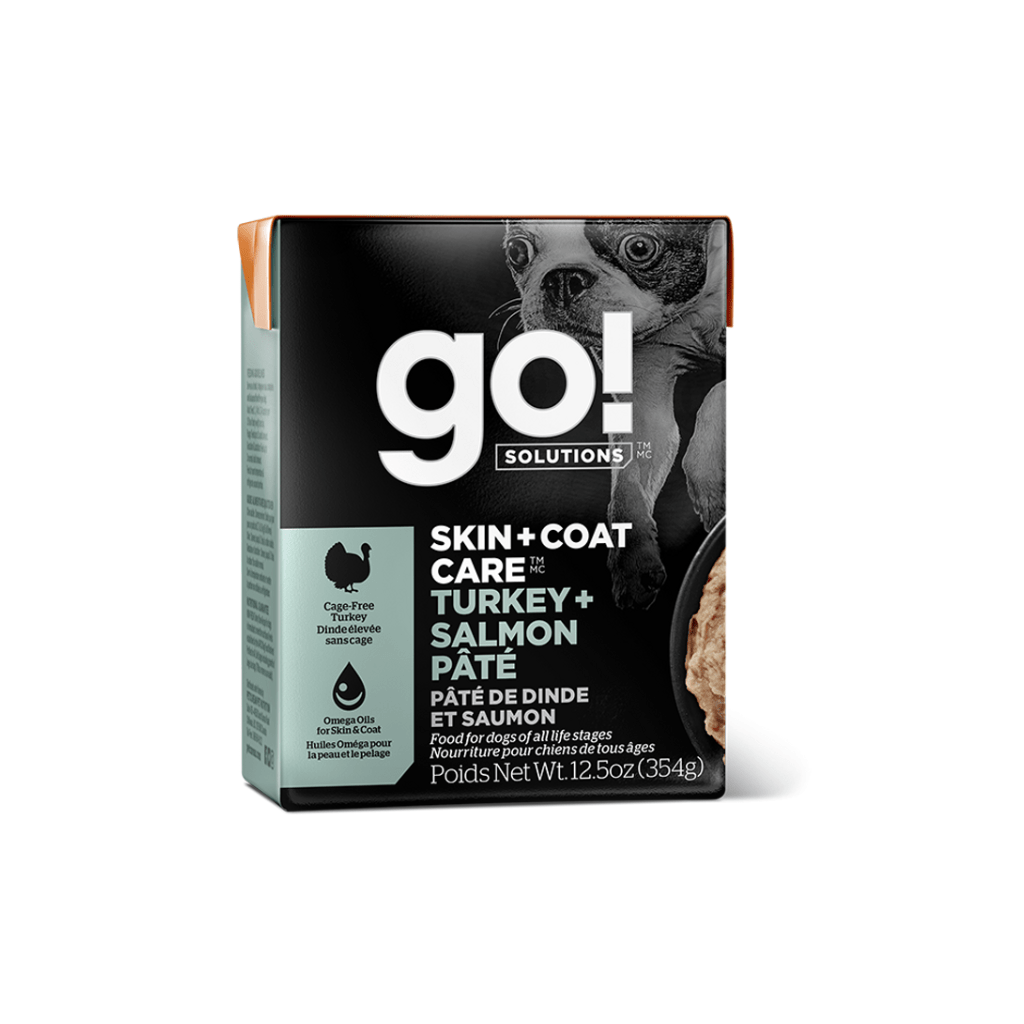 Skin + Coat Care Turkey & Salmon Pate 12/354g - Wet Dog Food - Go! Solutions