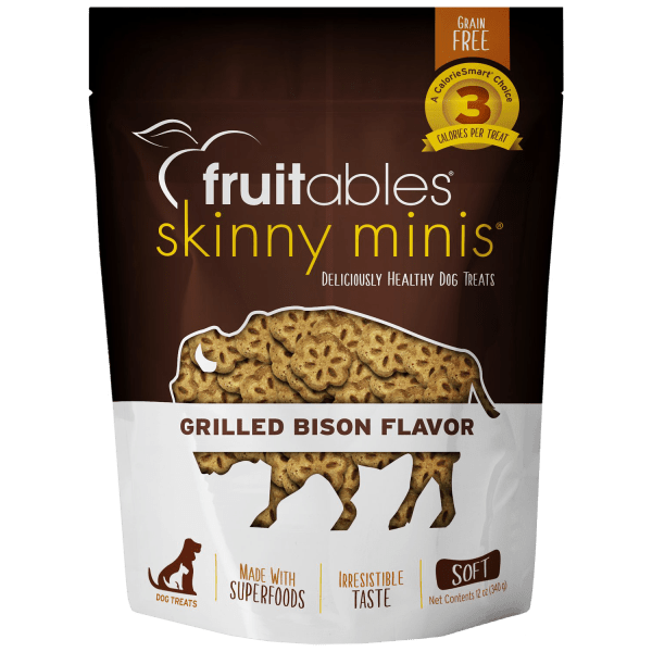 Skinny Minis Grilled Bison Chewy Dog Treats - Fruitables - PetToba-Fruitables