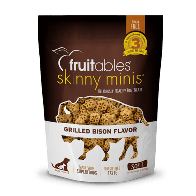 Skinny Minis Grilled Bison Chewy Dog Treats - Fruitables - PetToba-Fruitables