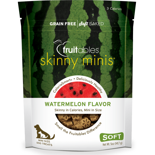 Skinny Minis Watermelon Chewy Dog Treats 5 oz (141 g) - Fruitables