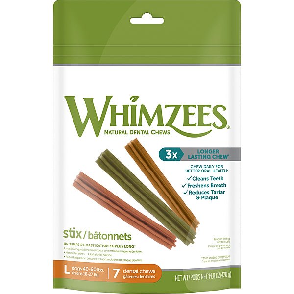 Stix Large All Natural Daily Dental Treat for Dogs - Whimzees®